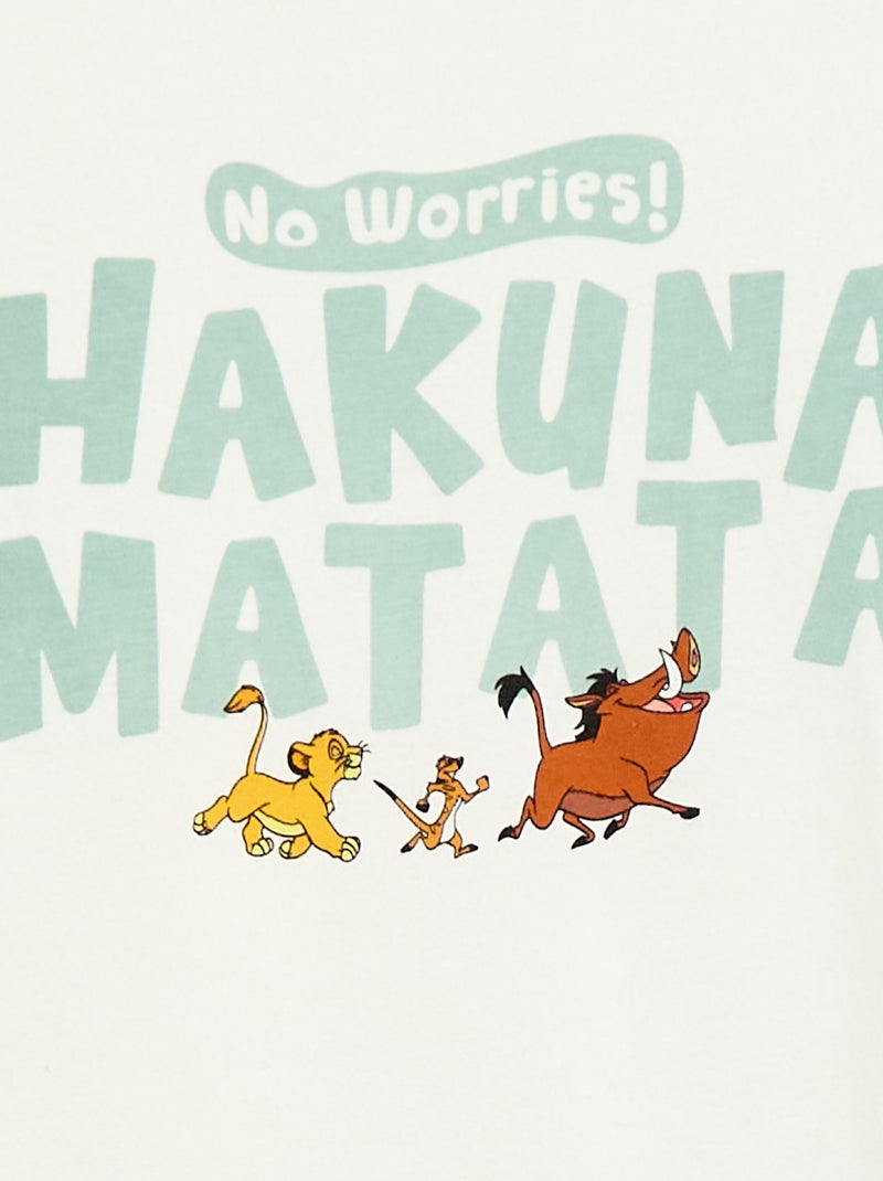 Pyjama 2 pièces 'Disney' short + T-shirt Blanc - Kiabi