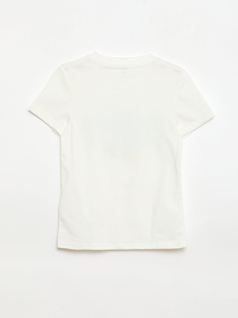 Pyjama 2 pièces 'Disney' short + T-shirt Blanc - Kiabi