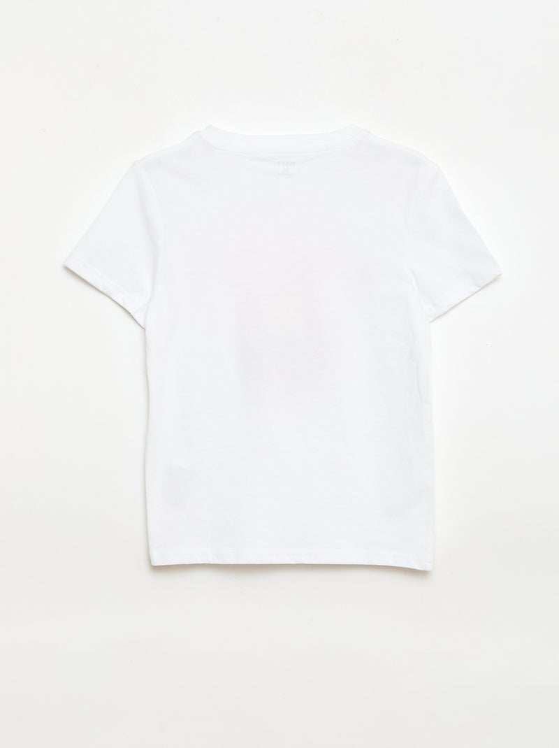 Pyjama 2 pièces 'Disney' short + T-shirt Blanc - Kiabi