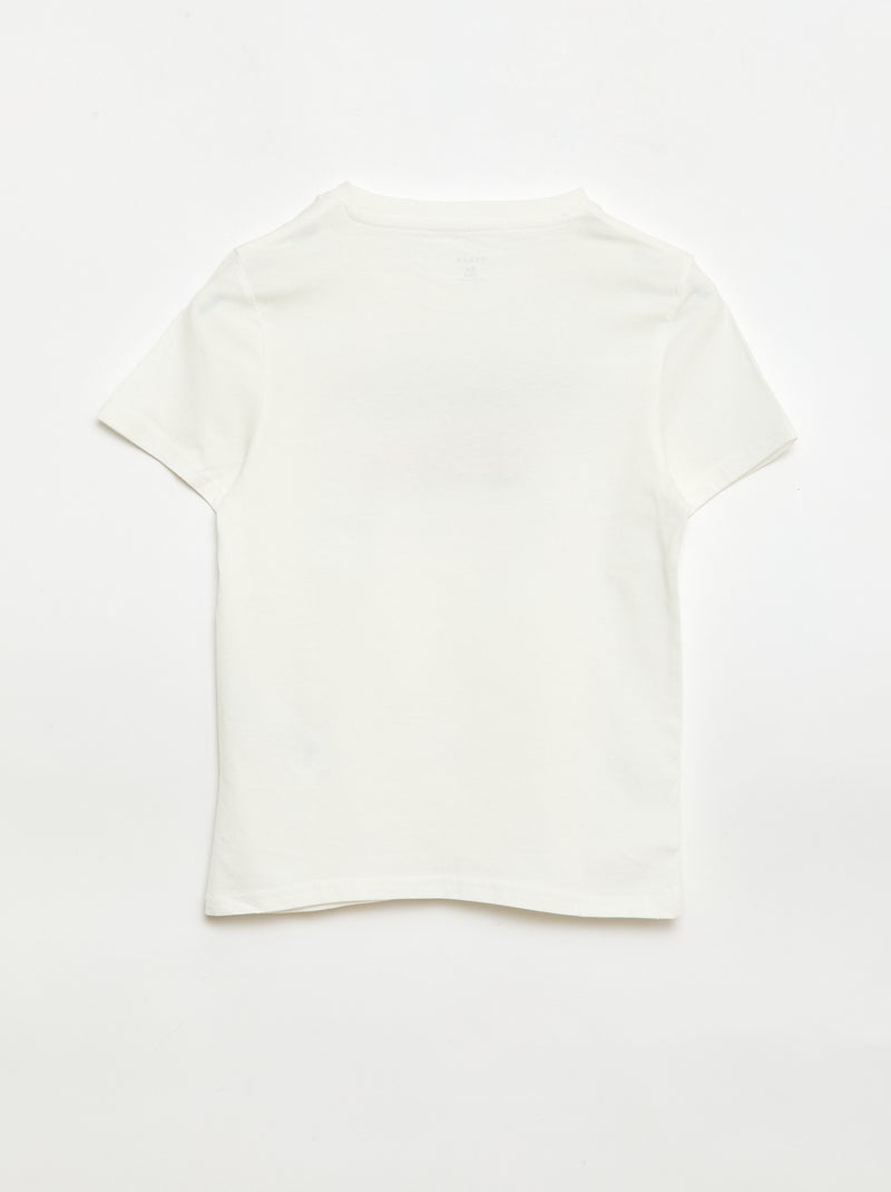 Pyjama 2 pièces 'Disney' short + T-shirt Blanc - Kiabi