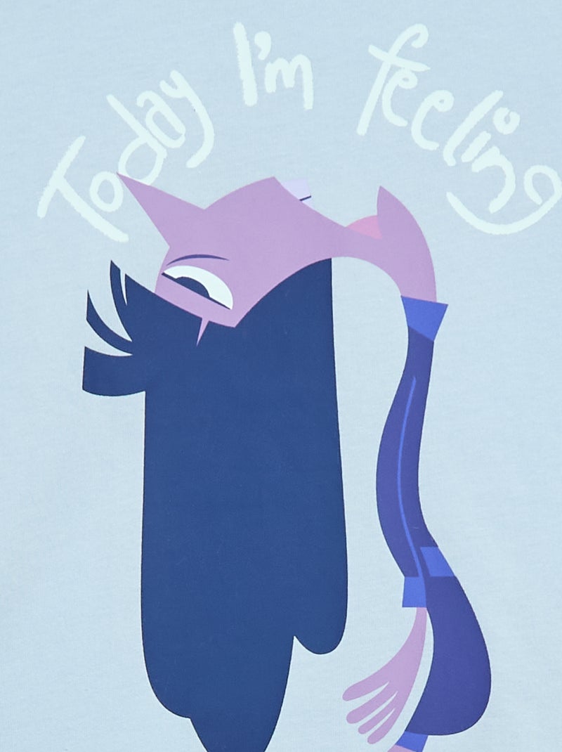 Pyjama 2 pièces 'Disney' short + T-shirt Bleu - Kiabi