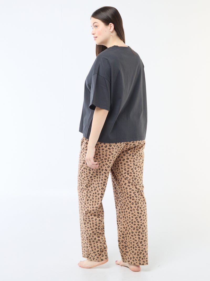 Pyjama 2 pièces 'Disney' 'Simba' Noir - Kiabi