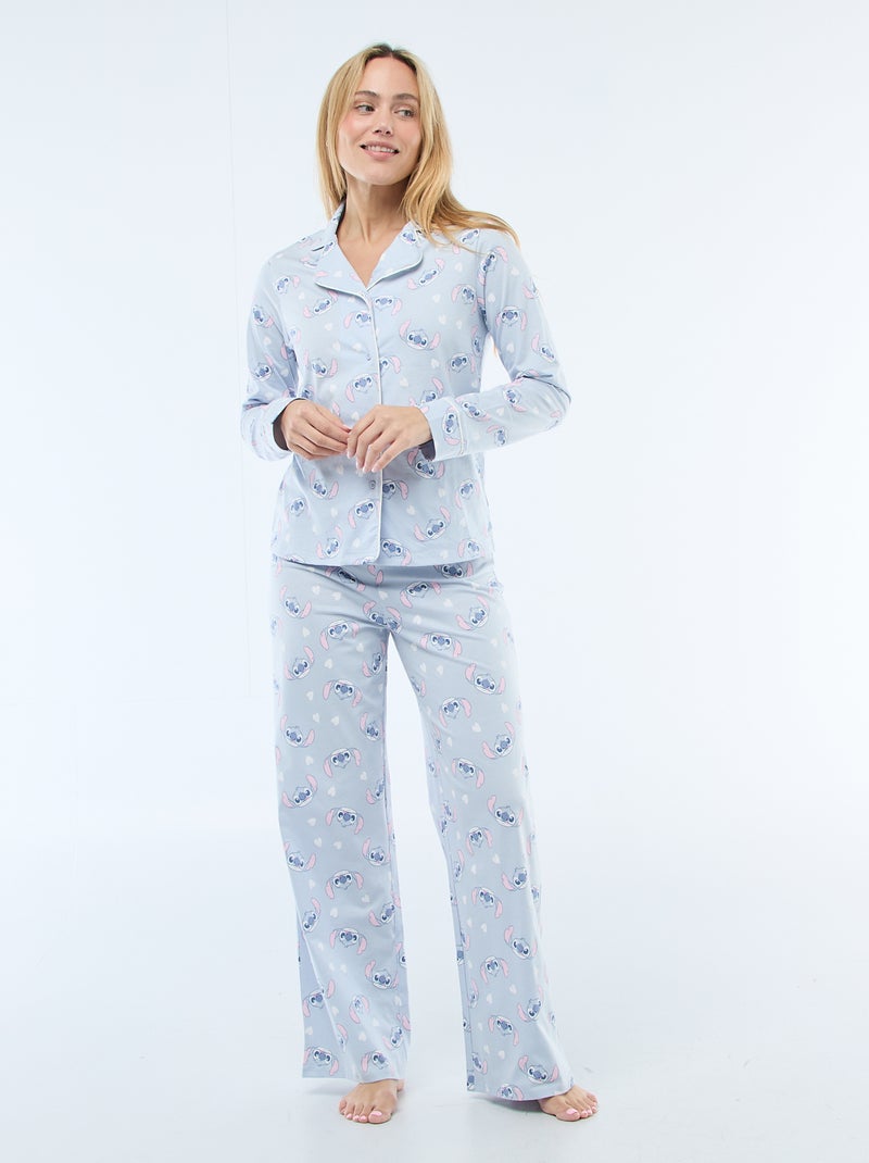 Pyjama 2 pièces imprimé 'Stitch' Bleu - Kiabi