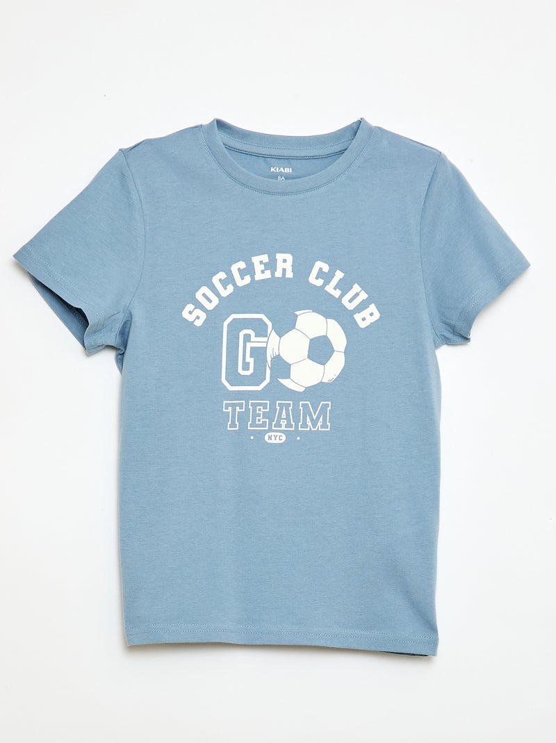 Pyjama 2 pièces short + T-shirt Bleu - Kiabi