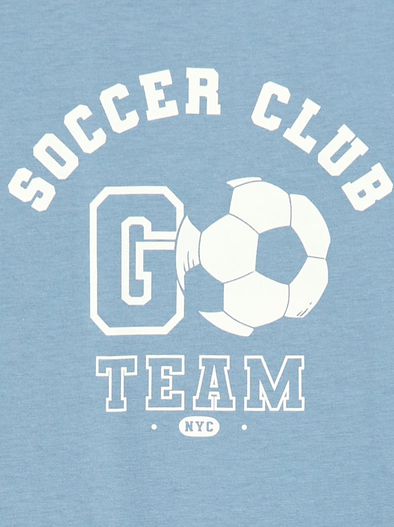 Pyjama 2 pièces short + T-shirt Bleu - Kiabi