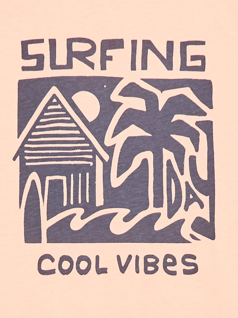 Pyjama 2 pièces short + T-shirt Orange - Kiabi