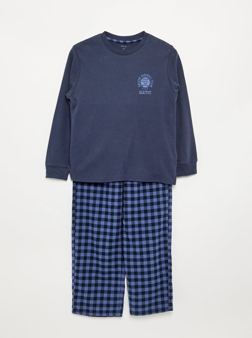 Pyjama 2-teilig - Langarm-T-Shirt + Hose - Kiabi