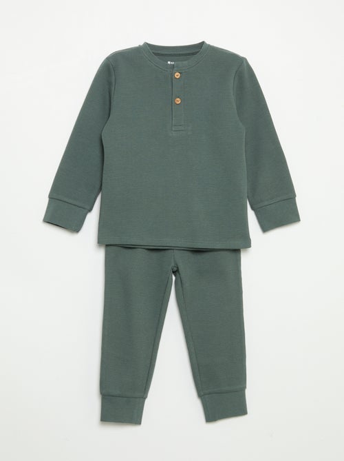 Pyjama 2-teilig - Langarm-T-Shirt + Hose - Kiabi Pyjama 2-teilig - Langarm-T-Shirt + Hose - Kiabi
