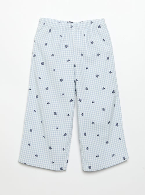 Pyjama 2-teilig aus Flanell - Oberteil geknöpft + Hose - Kiabi Pyjama 2-teilig aus Flanell - Oberteil geknöpft + Hose - Kiabi