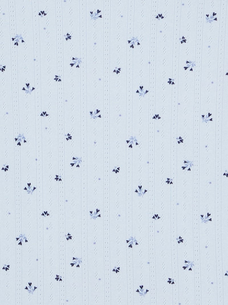 Pyjama 2-teilig aus Pointelle-Strick Bleu - Kiabi