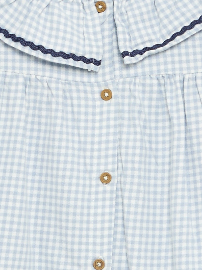 Pyjama 2-teilig mit Karomuster Bleu - Kiabi