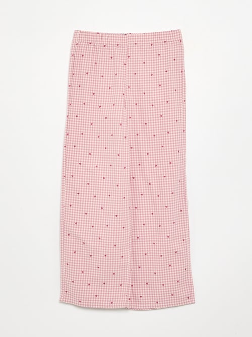 Pyjama 2-teilig mit Karomuster - Kiabi