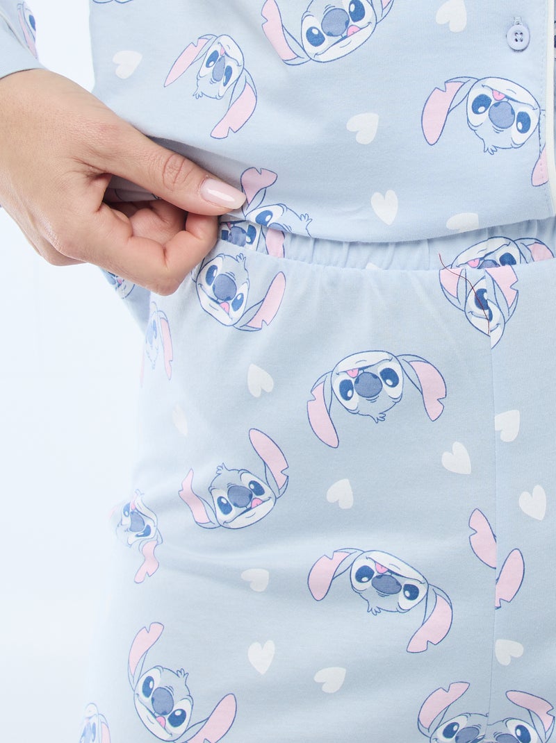Pyjama 2-teilig mit 'Stitch'-Print Blau - Kiabi