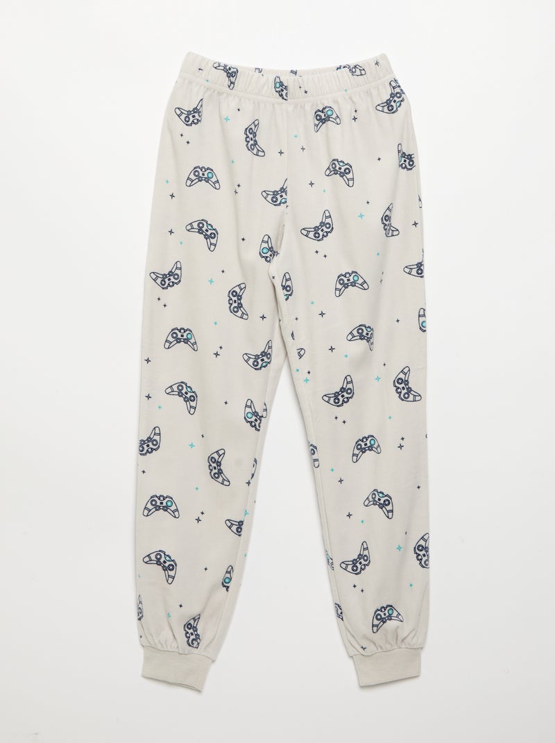 Pyjama aus Fleece, 2-teilig – Sweatshirt + Hose Gris - Kiabi