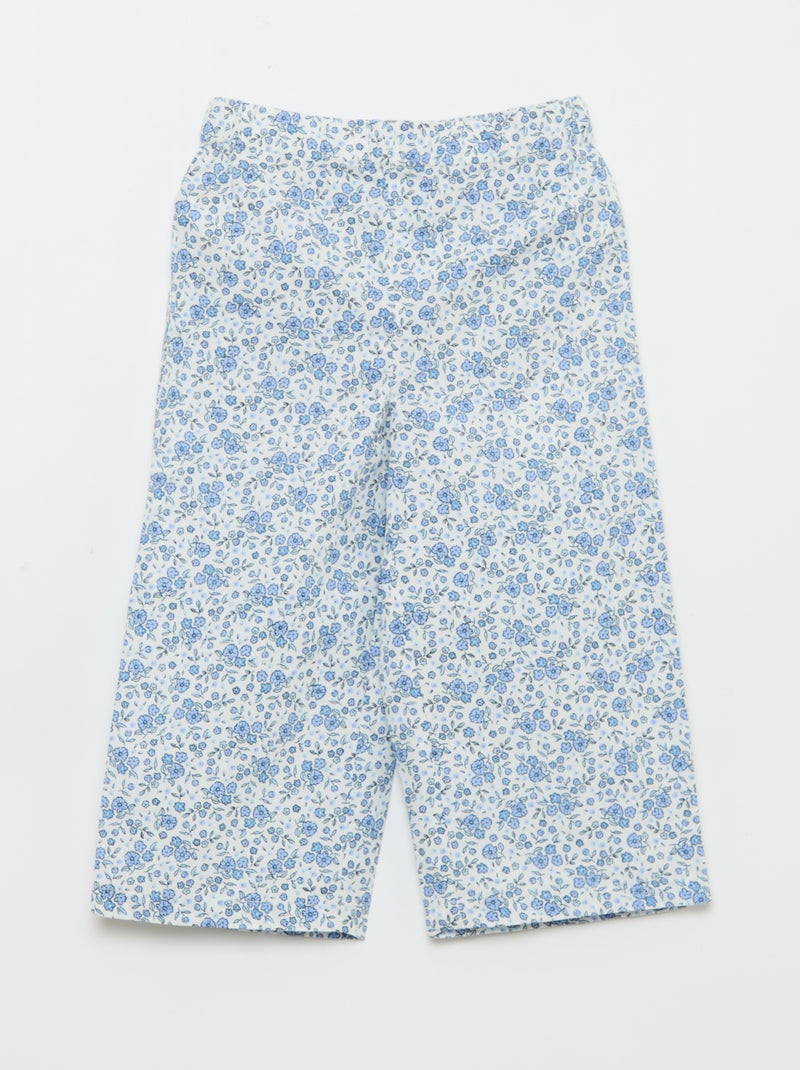 Pyjama aus Popeline - 2-teilig Blau - Kiabi