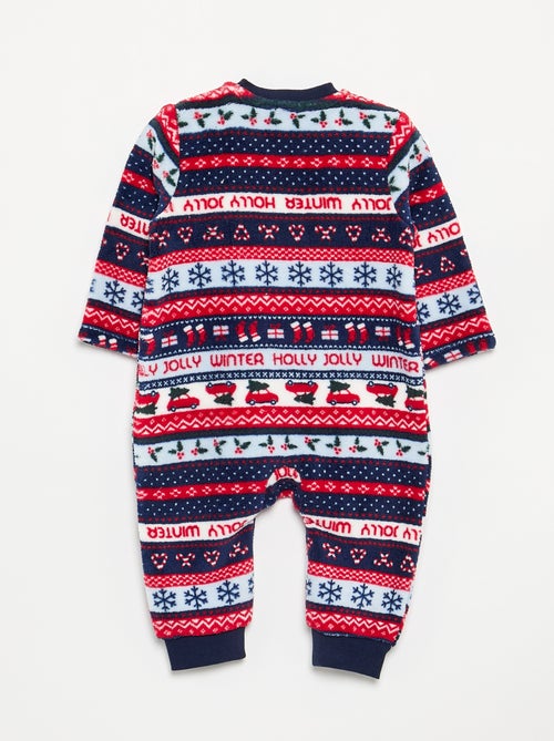 Pyjama bébé fille et garçon 'Noël' en polaire - Kiabi