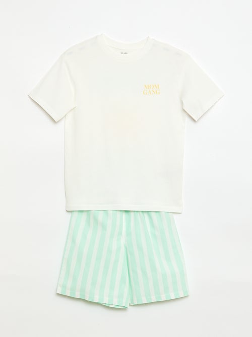 Pyjama court 2 pièces  Short + T-shirt - Kiabi