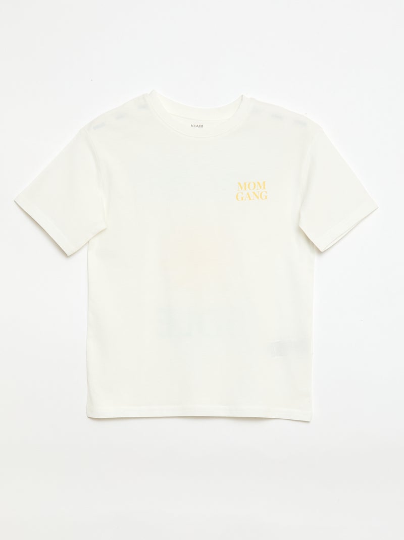 Pyjama court 2 pièces  Short + T-shirt Blanc - Kiabi