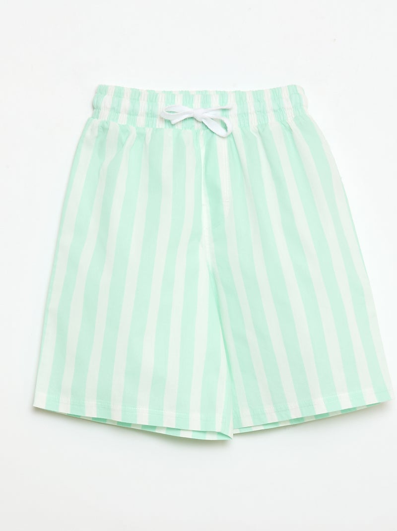 Pyjama court 2 pièces  Short + T-shirt Blanc - Kiabi