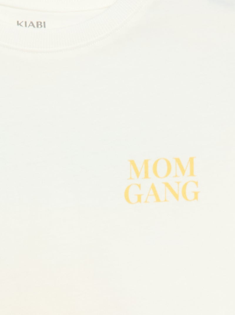 Pyjama court 2 pièces  Short + T-shirt Blanc - Kiabi