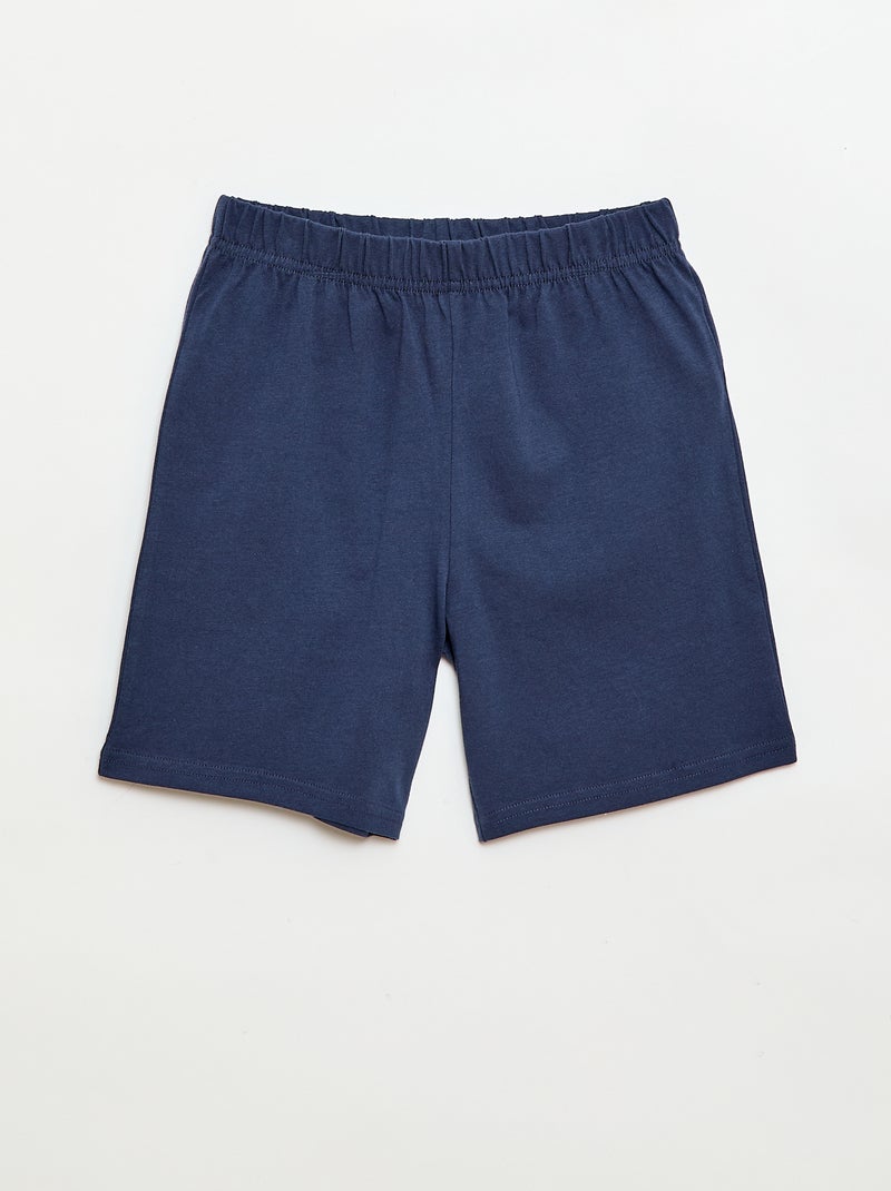 Pyjama court débardeur + court - 2 pièces Bleu - Kiabi