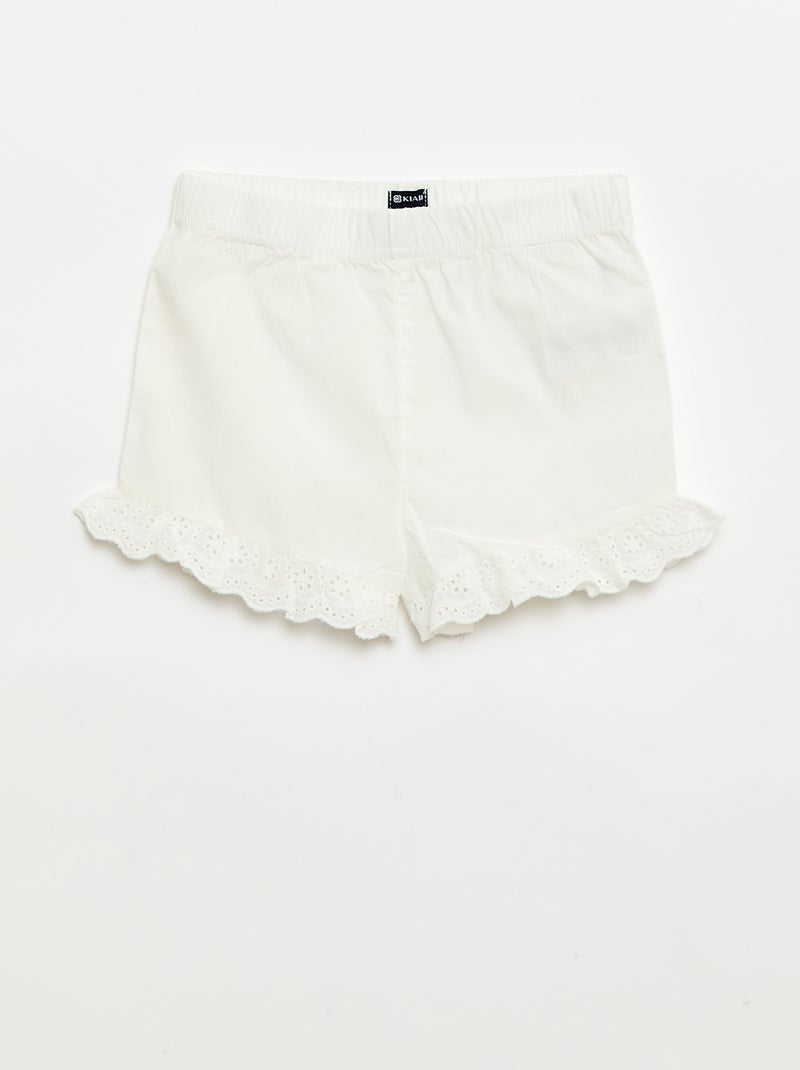 Pyjama court débardeur + short - 2 pièces Blanc - Kiabi