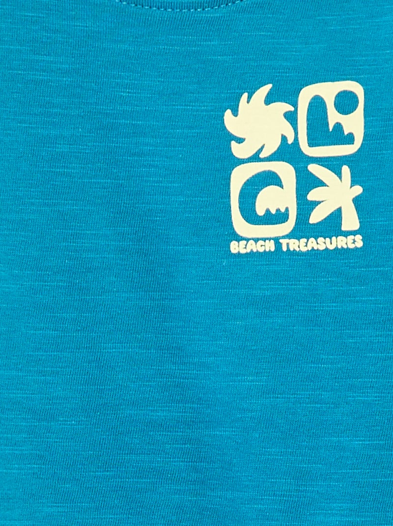 Pyjama court débardeur + short - 2 pièces Bleu - Kiabi