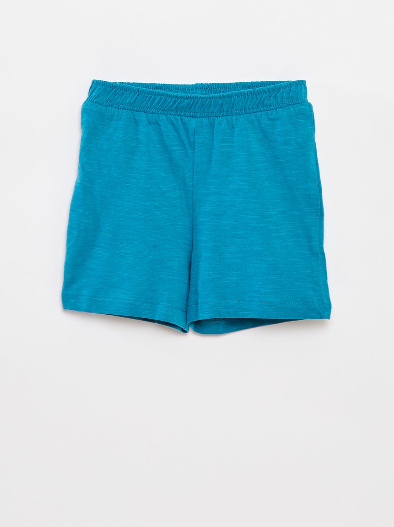 Pyjama court débardeur + short - 2 pièces Bleu - Kiabi