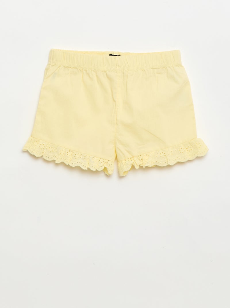 Pyjama court débardeur + short - 2 pièces Jaune - Kiabi