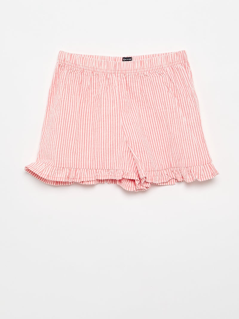 Pyjama court débardeur + short - 2 pièces Rouge - Kiabi