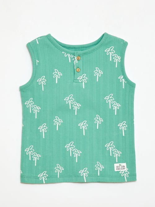 Pyjama court débardeur + short - 2 pièces - Kiabi