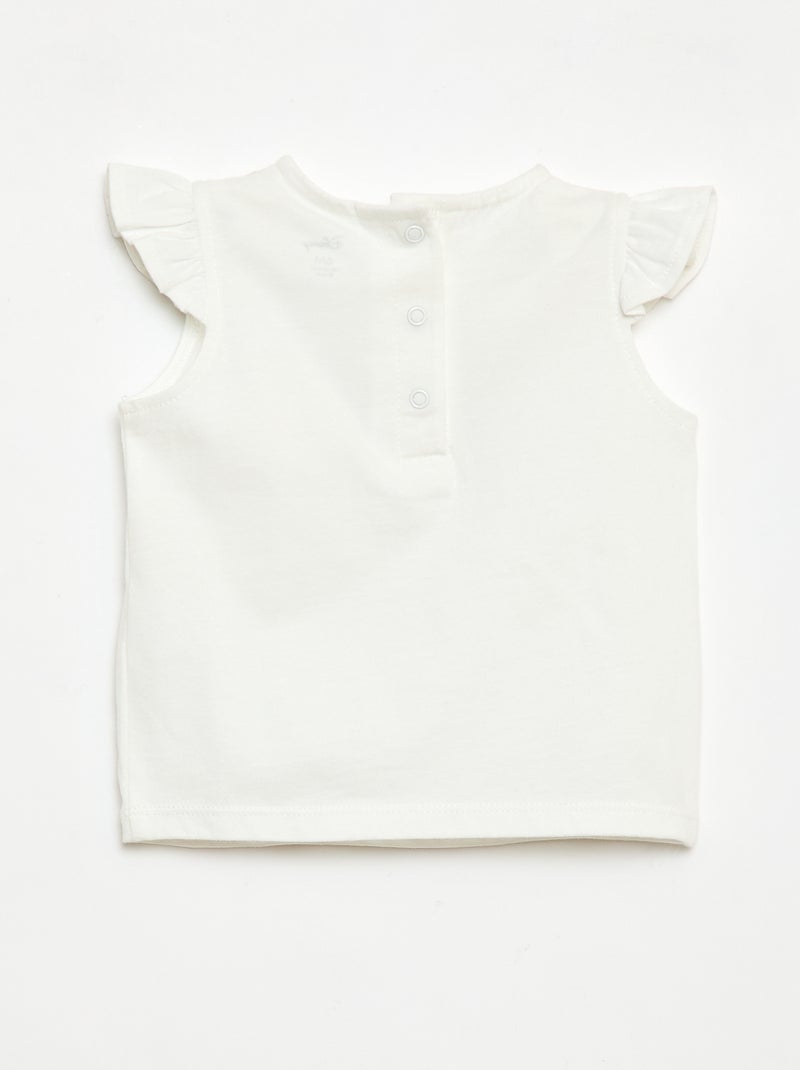 Pyjama court 'Disney' 'Marie' - 2 pièces Blanc - Kiabi