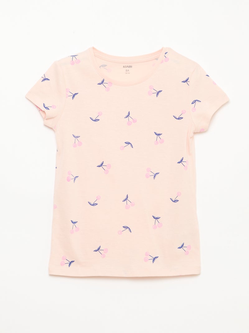 Pyjama court imprimé - 2 pièces Rose - Kiabi