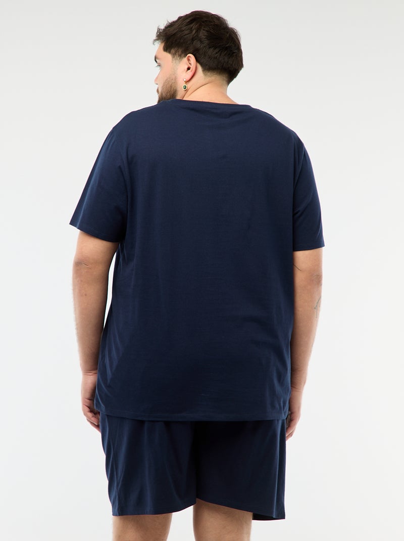 Pyjama court imprimé 'One Piece' - 2 pièces Bleu marine - Kiabi