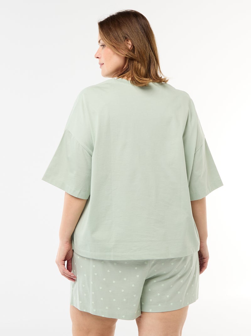 Pyjama court 'La Fée Clochette' - 2 pièces Vert - Kiabi