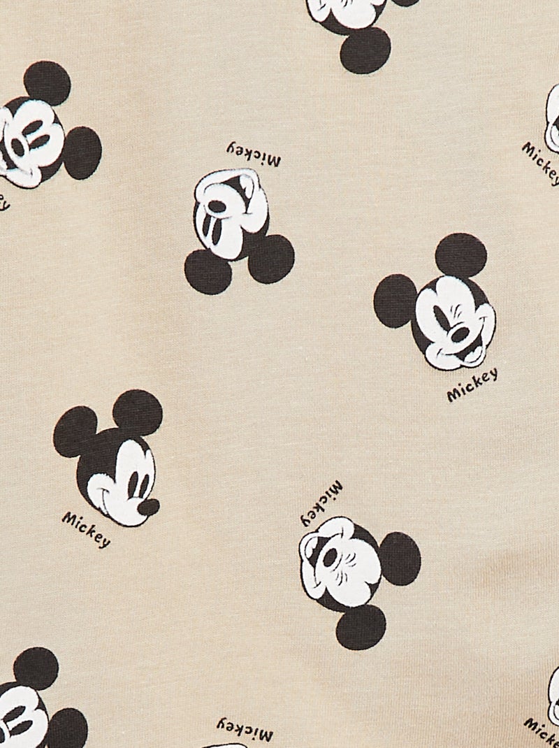 Pyjama court 'Mickey' - 2 pièces Beige - Kiabi