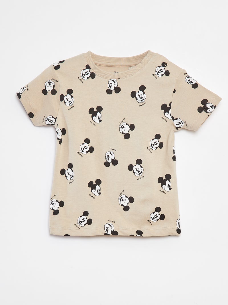 Pyjama court 'Mickey' - 2 pièces Beige - Kiabi