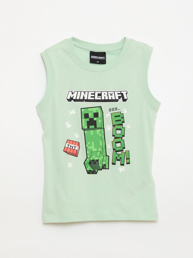 Pyjama court 'Minecraft' Vert - Kiabi