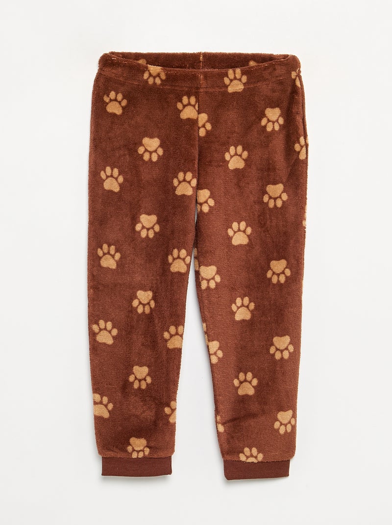 Pyjama 'Disney' 2 pièces - T-shirt à manches longues + pantalon Beige - Kiabi