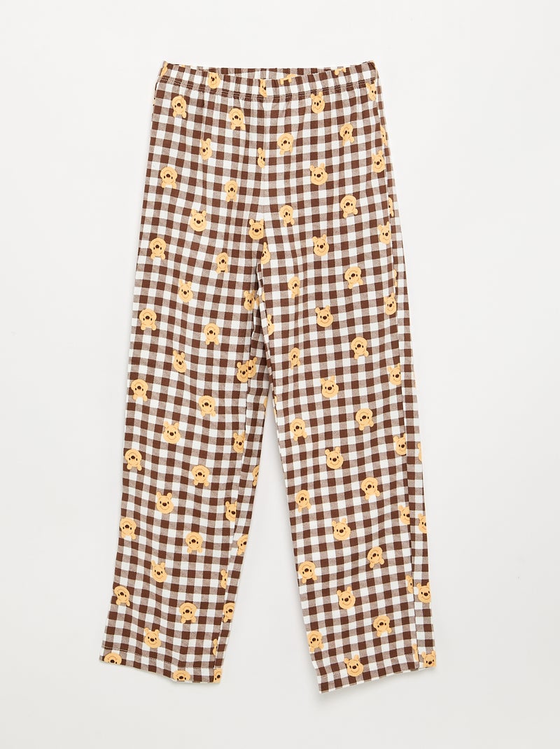Pyjama 'Disney' 2 pièces - T-shirt à manches longues + pantalon Marron - Kiabi