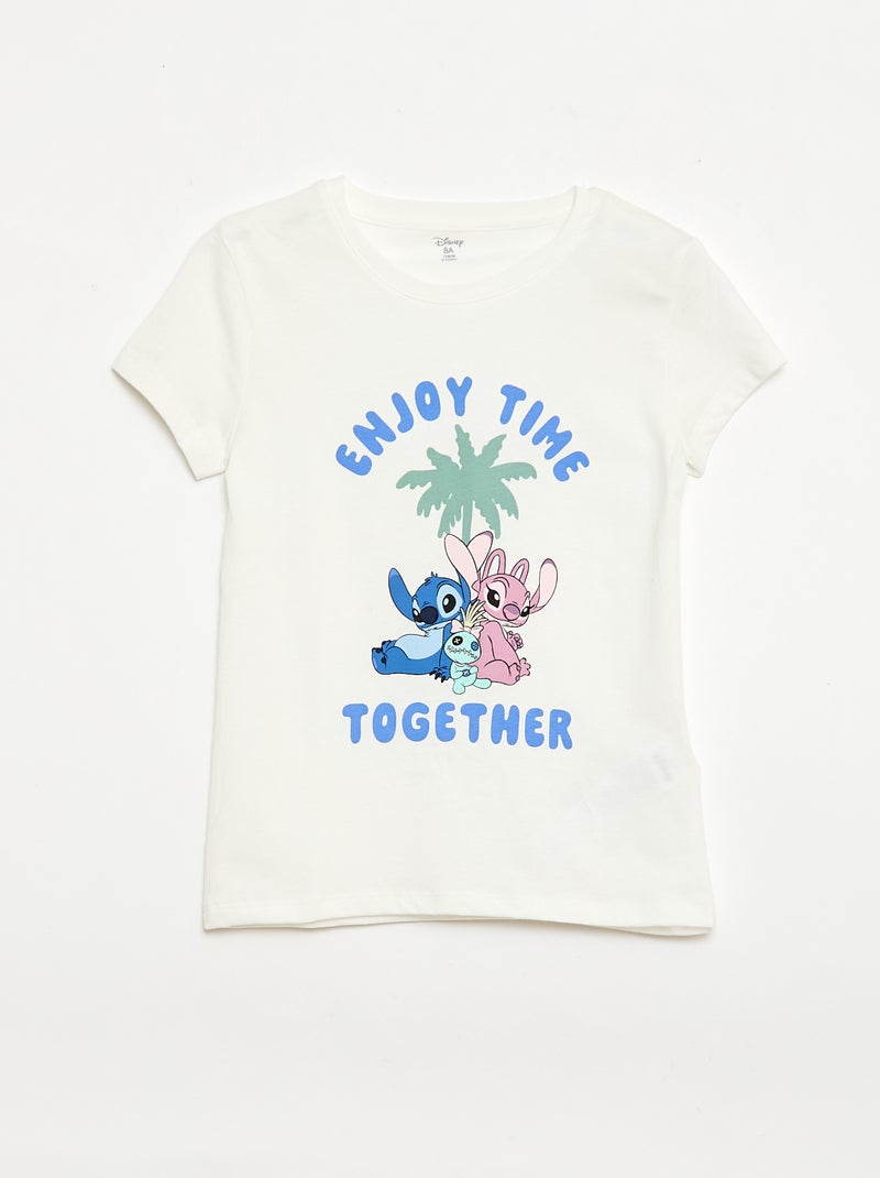 Pyjama 'Disney' 2 pièces  short + T-shirt Blanc - Kiabi