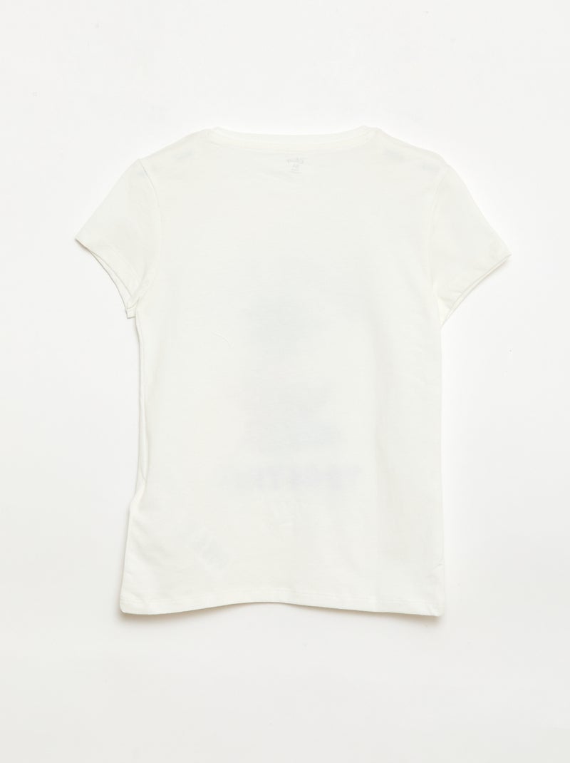 Pyjama 'Disney' 2 pièces  short + T-shirt Blanc - Kiabi