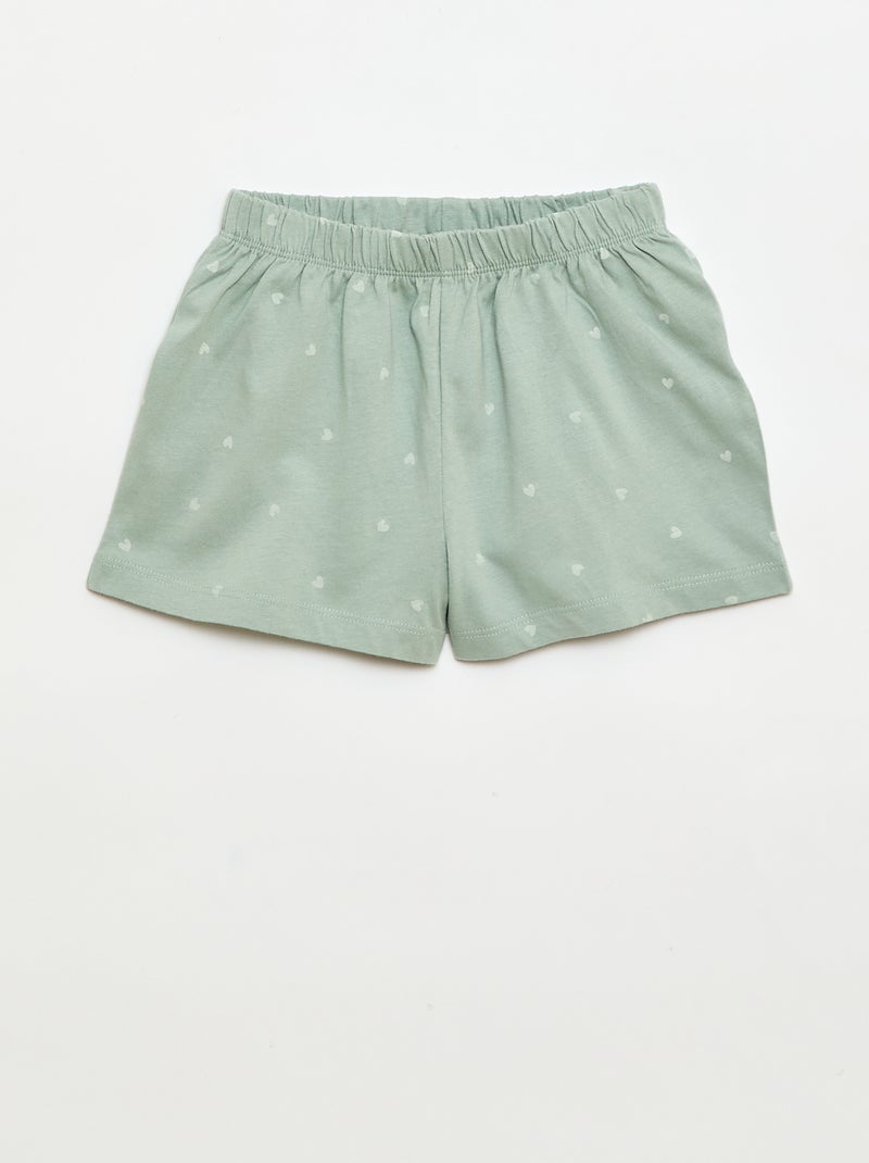 Pyjama 'Disney' 2 pièces  short + T-shirt Vert - Kiabi