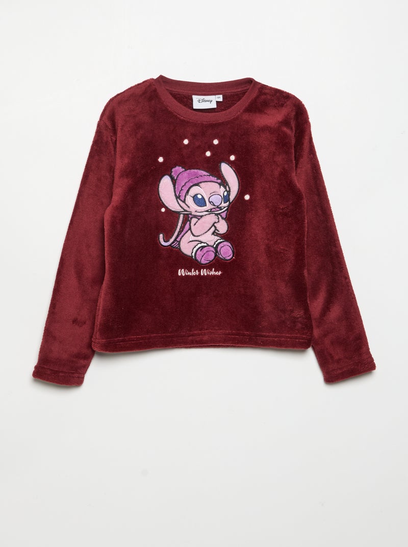 Pyjama "Disney" 2-teilig - Sweatshirt + Hose Rose - Kiabi
