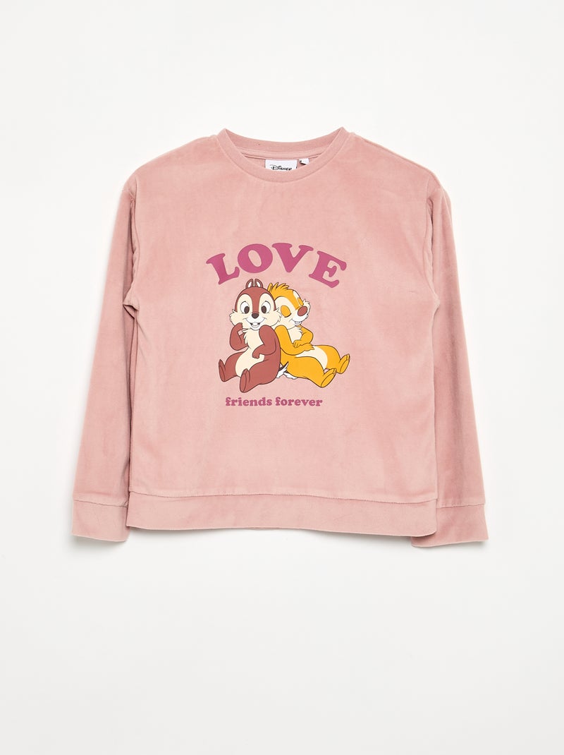 Pyjama 'Disney' 2-teilig - Sweatshirt + Hose Rose - Kiabi