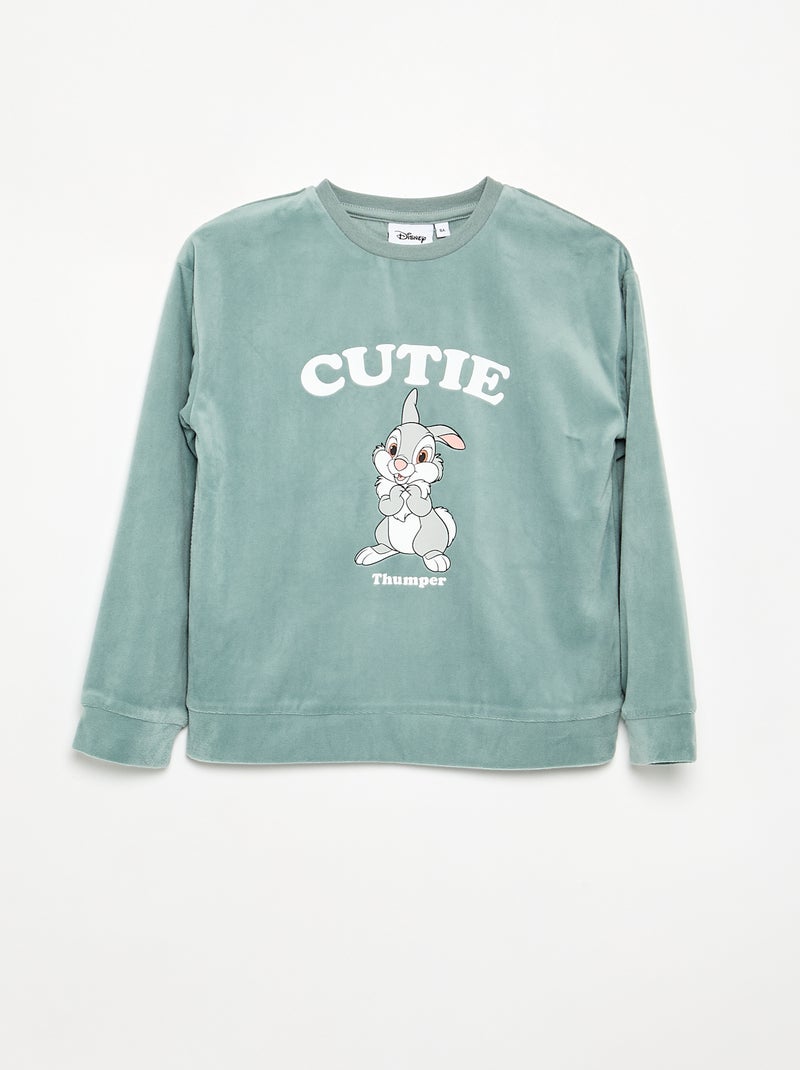Pyjama 'Disney' 2-teilig - Sweatshirt + Hose Vert - Kiabi