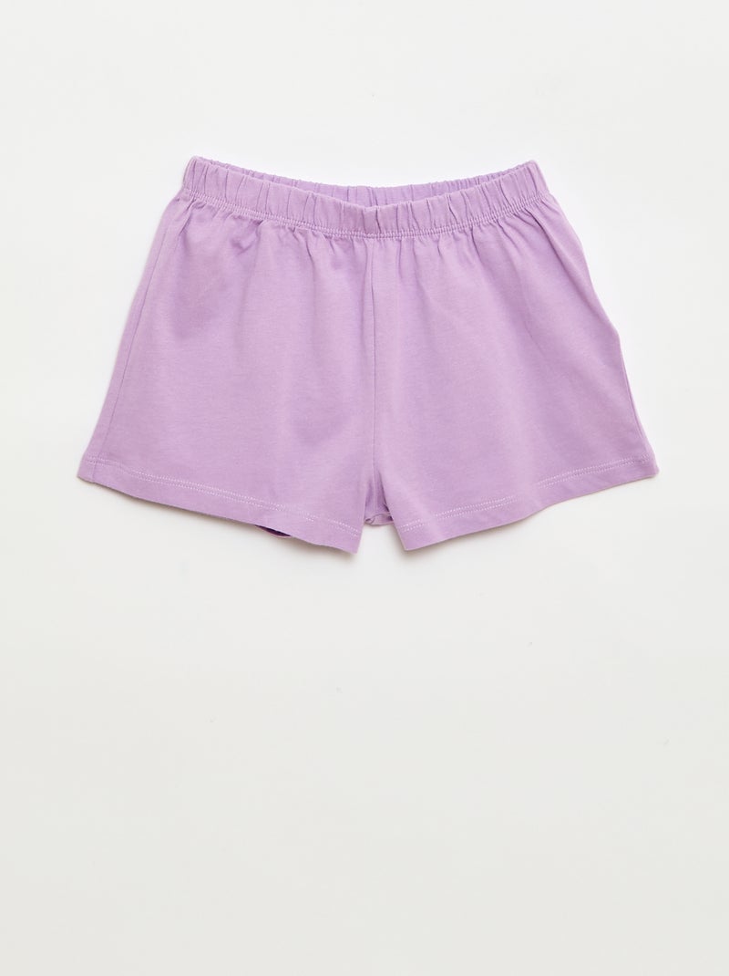 Pyjama "Disney" 2-teilig: Shorts + T-Shirt Lila - Kiabi