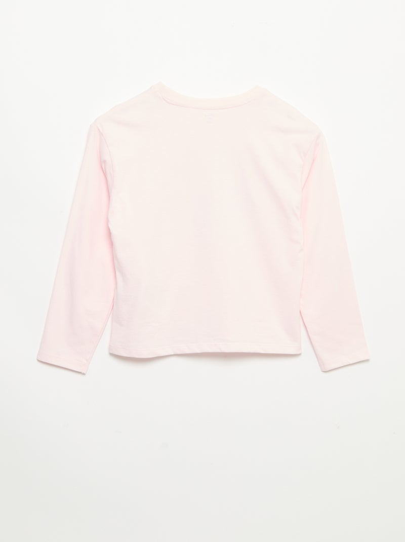 Pyjama 'Disney' aus Jersey – 2-teilig: Langarm-T-Shirt + Hose Rose - Kiabi