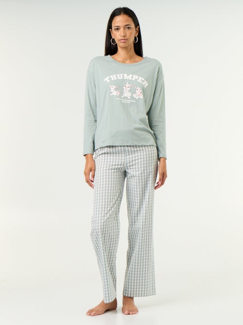 Pyjama "Disney" "Bambi" 2-teilig - Langarm-T-Shirt + Hose - Kiabi