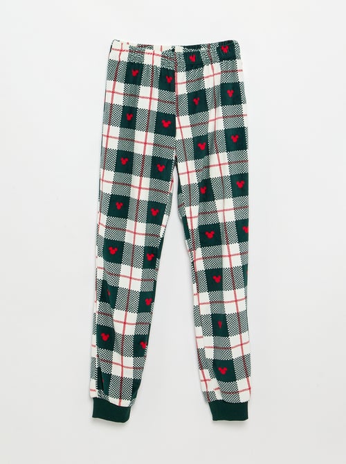 Pyjama 'Disney' 'Mickey' 2-teilig aus Fleece - Langarm-T-Shirt + Hose - Kiabi